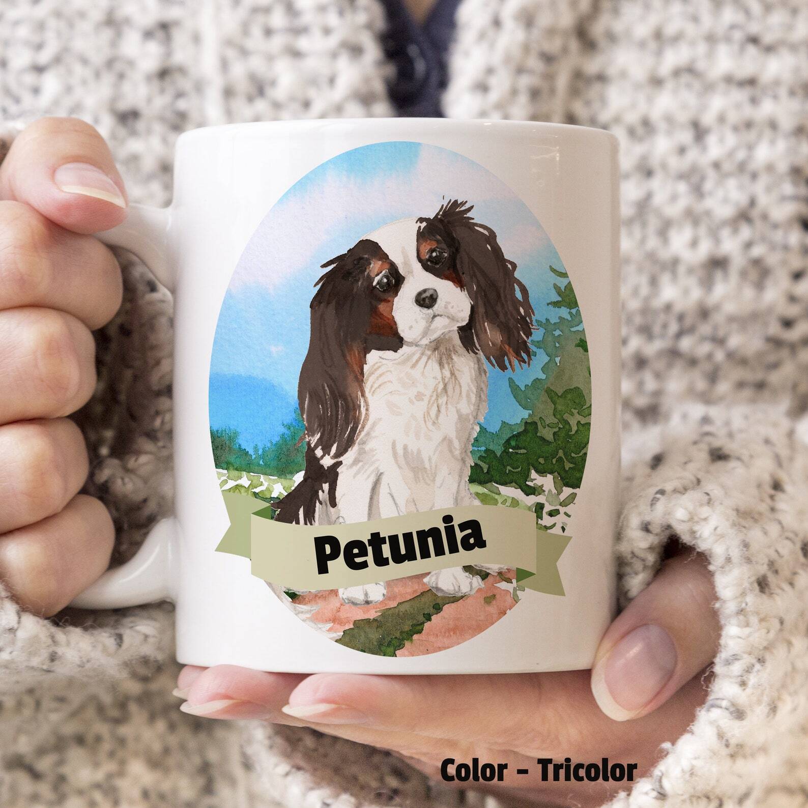 King Charles Spaniel Custom Dog Mug Get Your Dogs Name On A Mug Dog Breed Mug