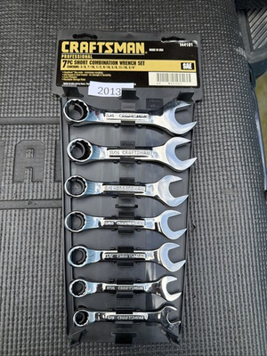 #ad Sears Craftsman USA Nos 7pc Stubby Short Combination Wrench Set VV 44101 Raised $129.00