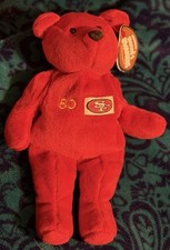 vintage 1999 JERRY RICE  SALVINO  S BAMMERS  SAN FRANCISCO 49ERS BEANIE BEAR-TAG