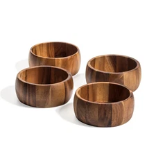 Individual Salad Bowls - Set of 4 - 6 x 6 Brown 6 x 6