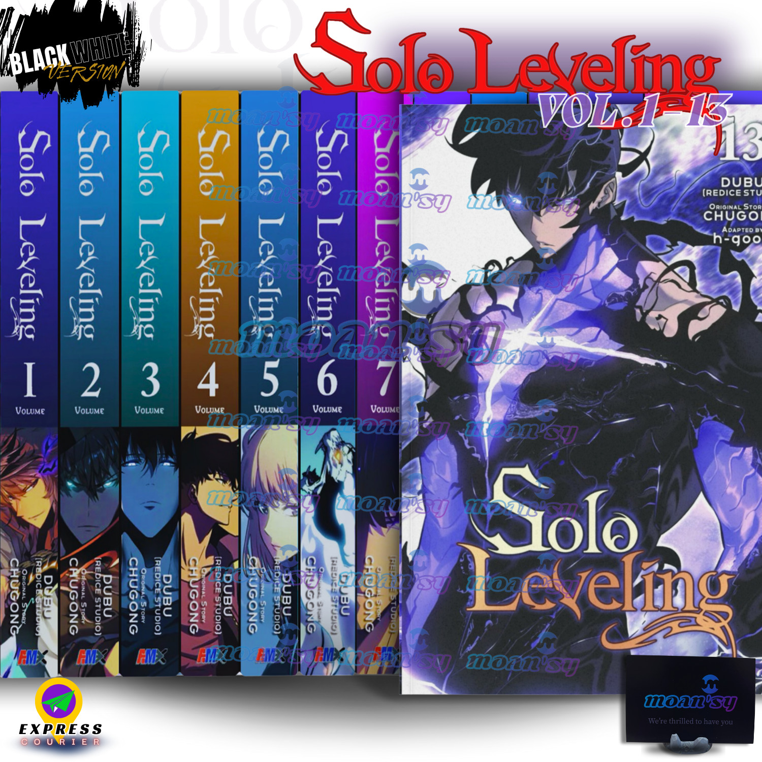 Solo Leveling Vol 1-13 Manga Inglés Juego Completo Manhwa Cómic Nuevo por Chugong