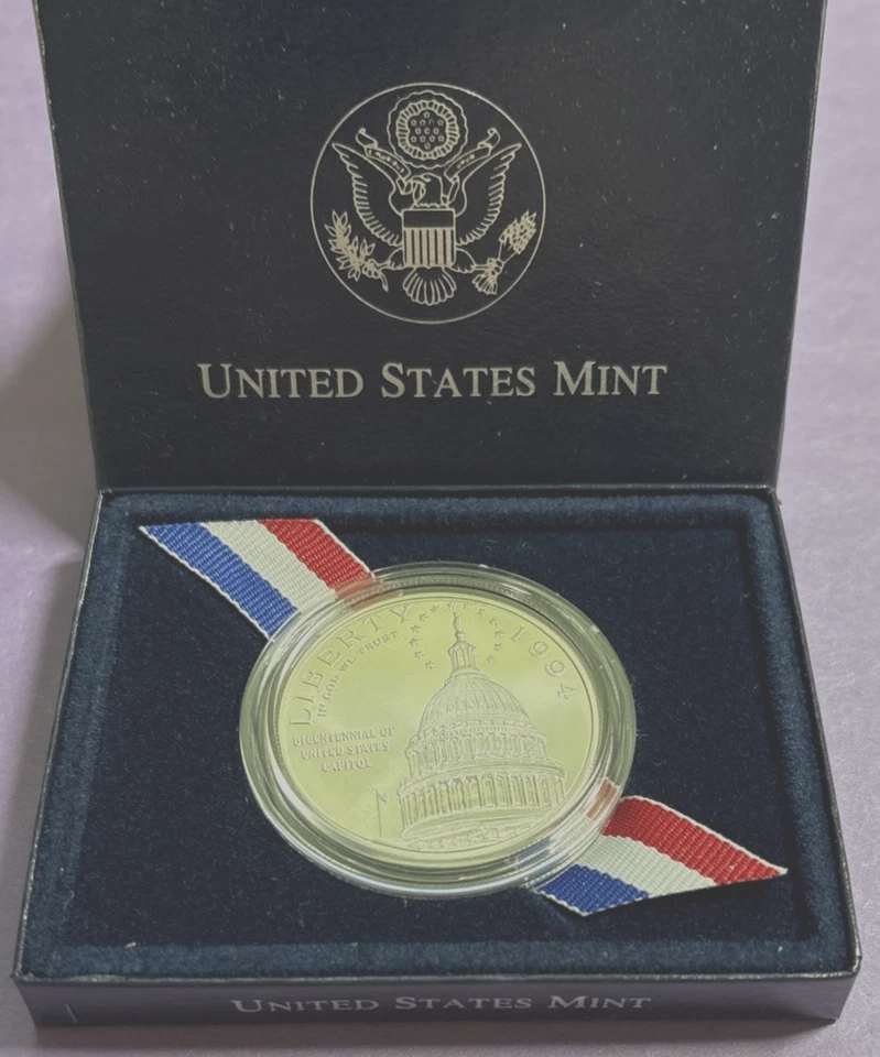 1994-D U.S. Capitol Commemorative Silver Dollar - Choice Gem BU - Image 3 of 4