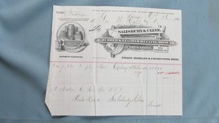 1880 Chicago Ill. Salisbury & Cline Rubber & Leather Belting Georgetown Colorado