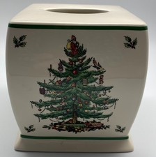Spode Christmas Tree Tissue Box Cover "AS IS"