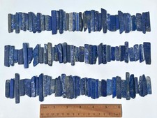 100pcs Bulk Lapis Lazuli Stone Points Wand Jewelry DIY Gemstone Strip Bars