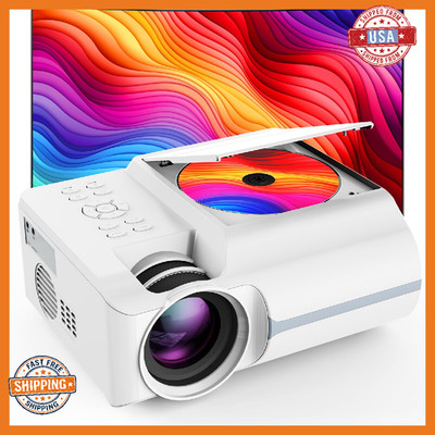 Homlab DVD Projector Portable with Build-In DVD Player - Mini Movie Projector wi