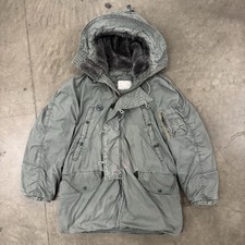 Vintage USAF N-3B 1960s Cold Weather Snorkel Parka Jacket Size Large Made In USA