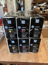 Sealed Genuine HP 124A Toner Set Q6000A x2 Q6002A x2 Q6003A x2 NO CYAN 6 TOTAL