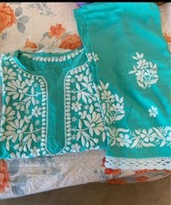 Lucknow chikankari kurti set