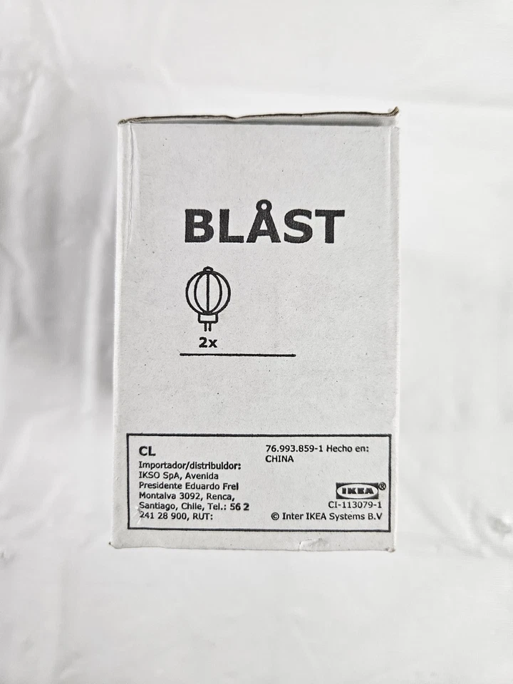 Juego de 2 tapas redondas de cortina de acero negro globo de vidrio Ikea Blast Foto 4 de 4