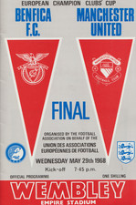 MANCHESTER UNITED WEMBLEY 68 V BENFICA REPLICA PROGRAMME PLUS  PHOTOS