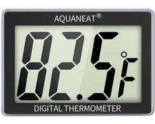 Digital Aquarium Thermometer AQUANEAT Large LCD Display Stick-On Temp Gauge