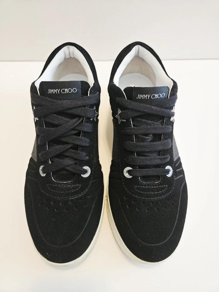 Zapatos deportivos Jimmy Choo Hawaii/F piel de becerro gamuza con cordones para mujer talla EE. UU. 9,5/UE 39,5 Foto 4 de 4