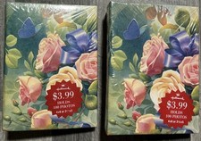 2 Floral 4x6 Hallmark Photo Albums Holds 100 Photos Each New W8