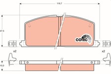 BREMSBELAGSATZ FÜR TOYOTA COROLLA LIFTBACK ( E11 ) - TRW GDB323