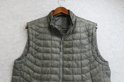 #ad #ad The North Face Vest Mens Medium Green Quilted Insulated Full Zip Lightweight $48.99