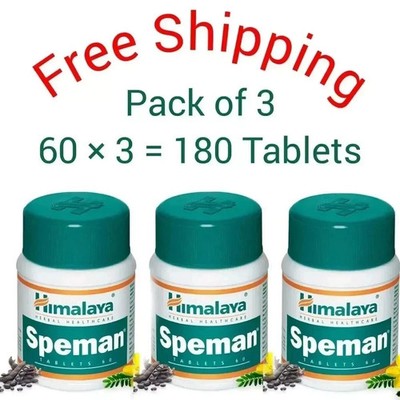 3X Himalaya Speman Tablets Pack of 3 (60x3=180) | Free Shipping