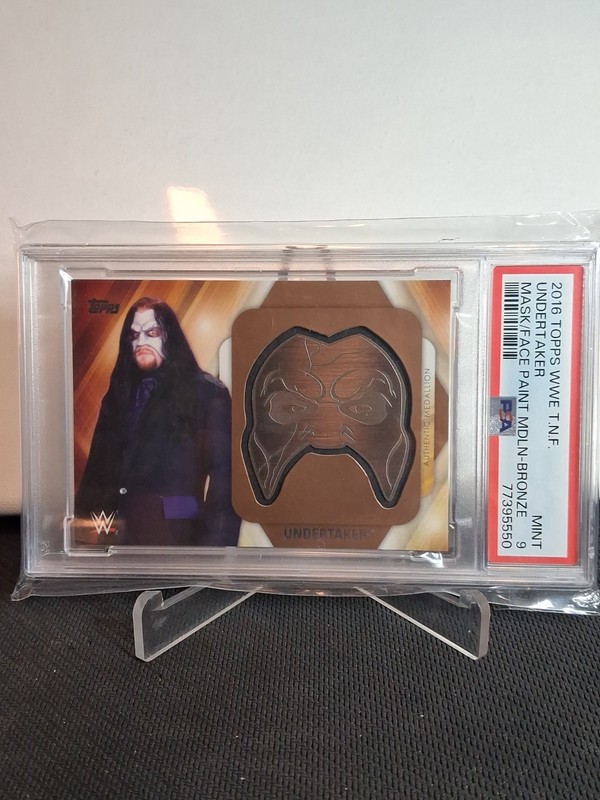 5550 Undertaker 2016 Topps WWE Then Now Forever Bronze Mask Medallion /50 PSA 9