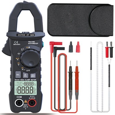 ZOTEK ZT-QS9 clamp Meter dc T-RMS 6000 Counts 23.17 cubic inches, Clear 