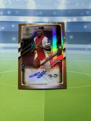 2020-21 Topps Chrome UCL Auto Lassina Traore Gold Bubbles Ajax