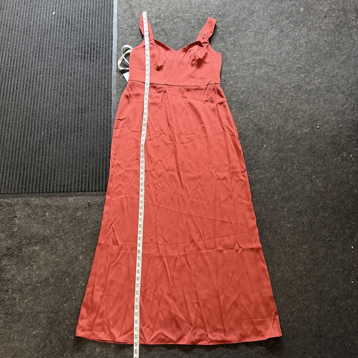 Azazie Denice Dress Womens Size L/XL, Orange Sweetheart A-Line Maxi Formal Gown View 2