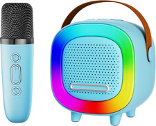 Portable Bluetooth Karaoke Machine with Wireless Microphone for All Ages