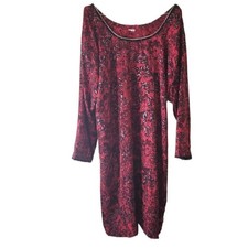 Beautiful Red Floral with Silver Embellishments Women's Kaftan