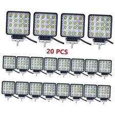 LED Pod Lights 4 Inch 48W Tractor Work Lights 12V Led Lights Bar Black 20pcs