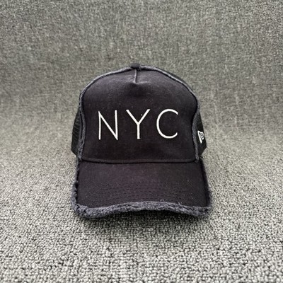 NYC Black Mesh Trucker Snapback Cap