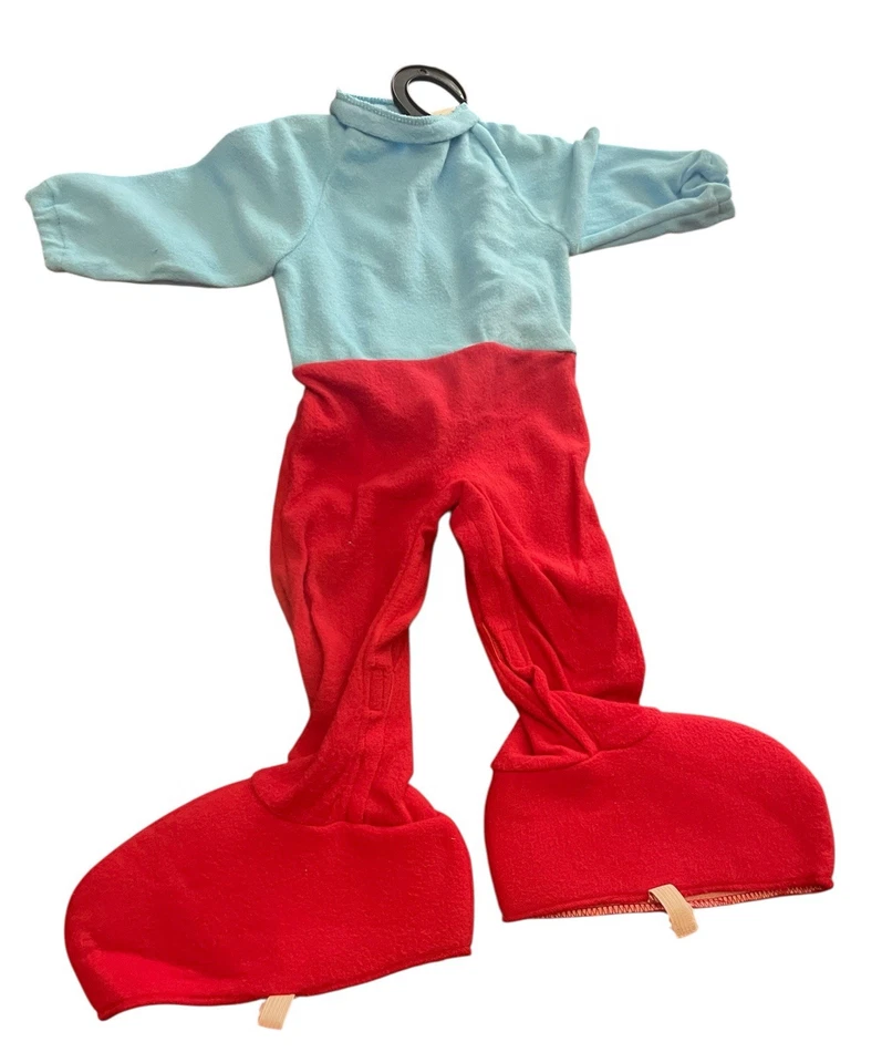 LOS PITUFOS Papá Pitufo Mameluco y Sombrero con Bigote Talla Recién Nacido 0-6 Meses Disfraz Foto 3 de 4