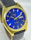 Vintage Seiko 5 Blue Dial Day-Date Automatic Movement No.6309A Men Wrist Watch