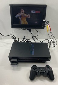 Sony PlayStation 2/PS2 with Wireless Controller, Cables & Memory Card (Tested)