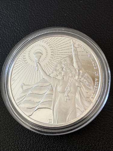 Mined & Made In America 1 Troy Oz. .999 Fine Silver Round. American Reserve.