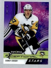 Sidney Crosby 2021-22 UD Synergy Exceptional Stars Purple /199 #ES-SC Pittsburgh