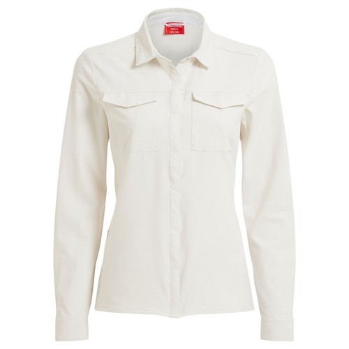 Chemise Craghoppers NosiLife Femme Taille M Crème Manches Longues Insect Shield