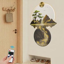 Wall Hanging Sculpture 3D Wall Painting with Light LED Light Decor Wall Art