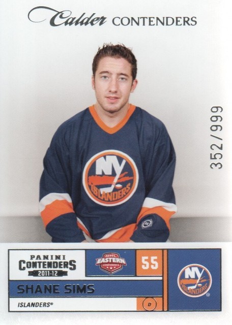 2011-12 Panini Contenders #181 Shane Sims RC /999 - HKY