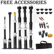 Highland Bagpipes Poly Sticks Delrin Synthetic Alloy White Mounts with 5 Stocks
