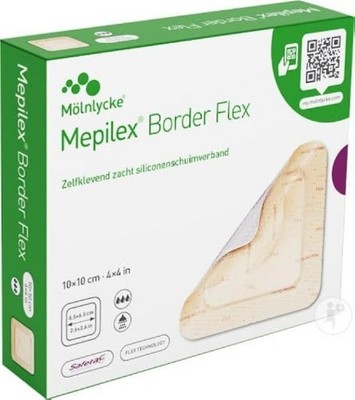 Mepilex Border Flex 4x4 inch silicone foam dressings (13) avail  5 Units Per Box