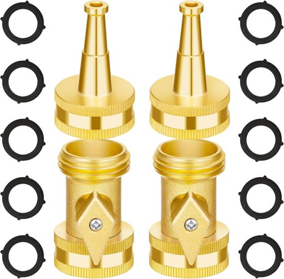 #ad #ad Brass Hose Nozzle High Pressure Jet Nozzle 4 Count 2 Set Heavy Duty Wate... $17.73