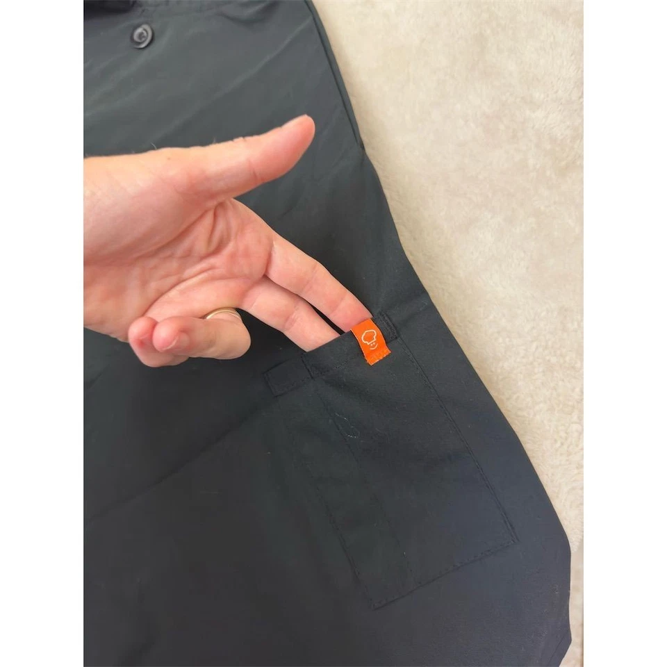 NUEVO CON ETIQUETAS Happy Chef Hombres/Mujer Unisex Negro Manga Corta Chef Top UNIFORME Talla XL ¡NUEVO! Foto 4 de 4