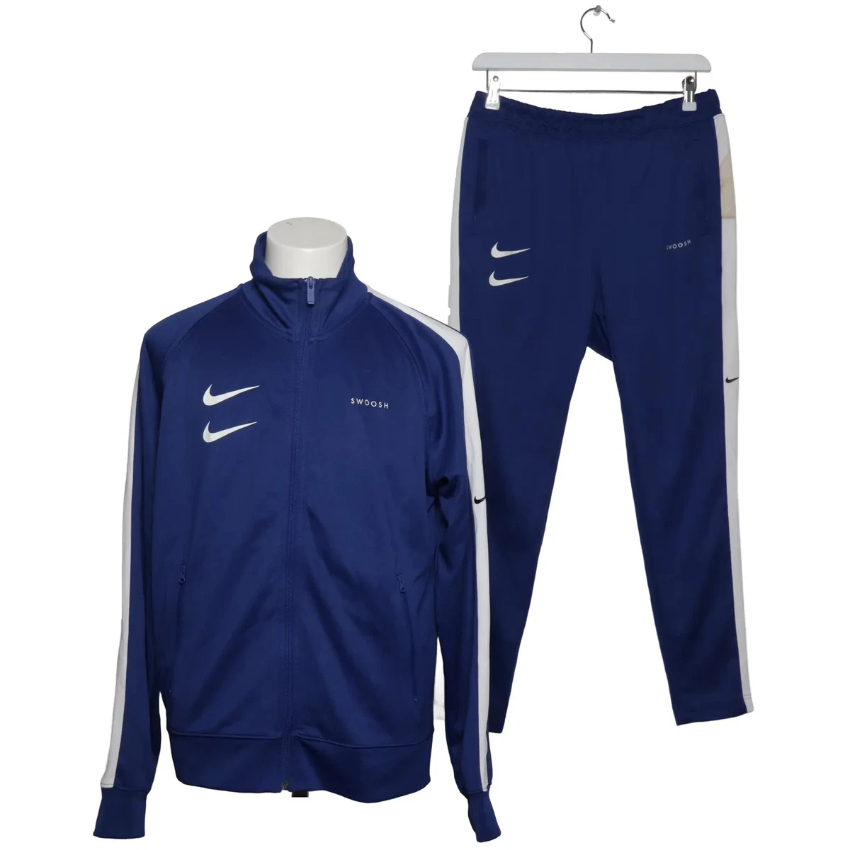 Nike, Trainingsset, Größe: M, Polyester, Blau/Weiß, Print #ZmE