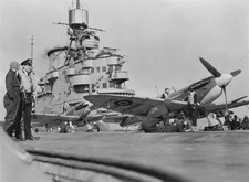Fleet Air Arm pilots prepare their Supermarine Seafire carrier bas- 1943 Photo