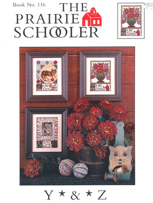Prairie Schooler Y & Z 3 Cross Stitch Charts Leaflet No. 116 CARDSTOCK samplers