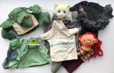 VTG Soviet Hand Puppet Dolls USSR Theater By Your Choice Cat Toads Clown Repair