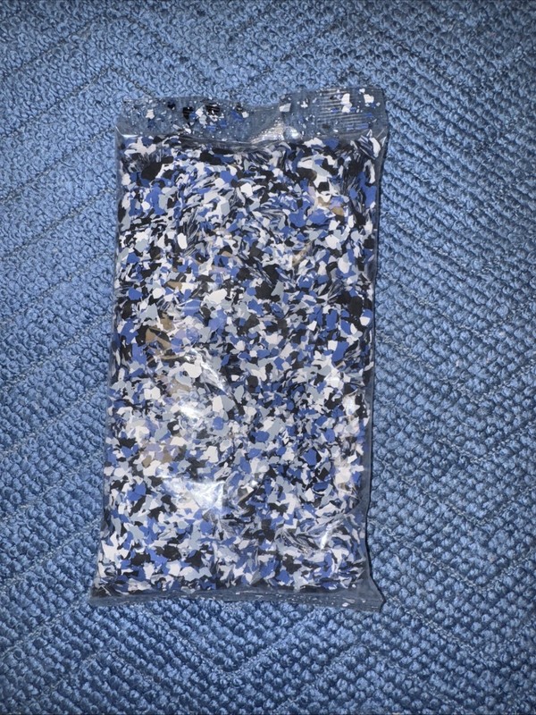 3/4 Lb Decorative Color Epoxy Floor Flakes Chips Garage Blue White Black Gray