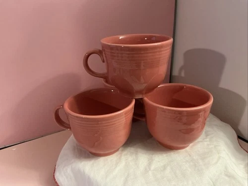 Set of 4 Fiesta Flamingo 7 oz Tea Cups Retired New From Factory