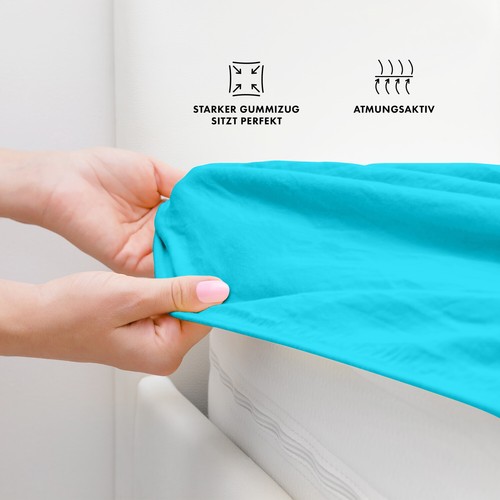 Drap-housse jersey lit à eau sommier drap-housse 200 g/m² GOLD EDITIO - Photo 38/40