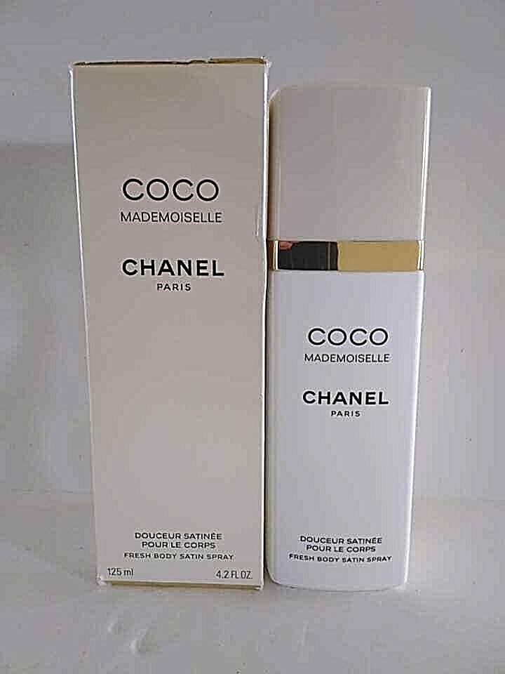 Chanel Skincare | Chanel Coco Mademoiselle Fresh Body Satin Dry Oil Spray 125ml Rare New in Box | Color: Black/White | Size: Os | Melsluxcloset's