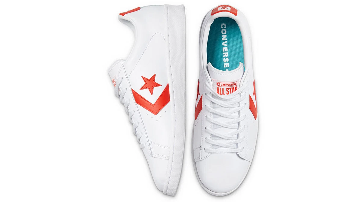 NEW Converse Pro Leather Low White Red Dr J Julius Erving Sixers